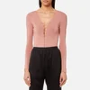 T by Alexander Wang Women's Stretch Jersey Bodysuit with Bungee Lacing - Guava - Image 1