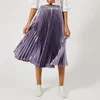 Christopher Kane Women's Lame Pleated Skirt - Purple - Image 1