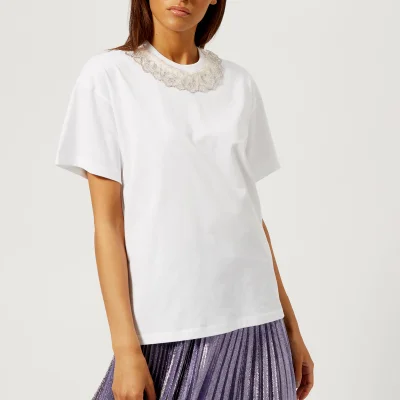 Christopher Kane Women's Ruffle Trim T-Shirt - White