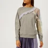 Christopher Kane Women's Patchwork Lace Sweatshirt - Grey Melange - Image 1