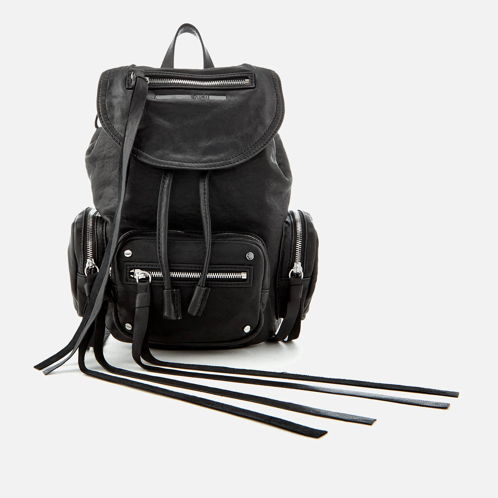 McQ Alexander McQueen Women's Mini Convertible Drawstring Backpack - Black Image 1