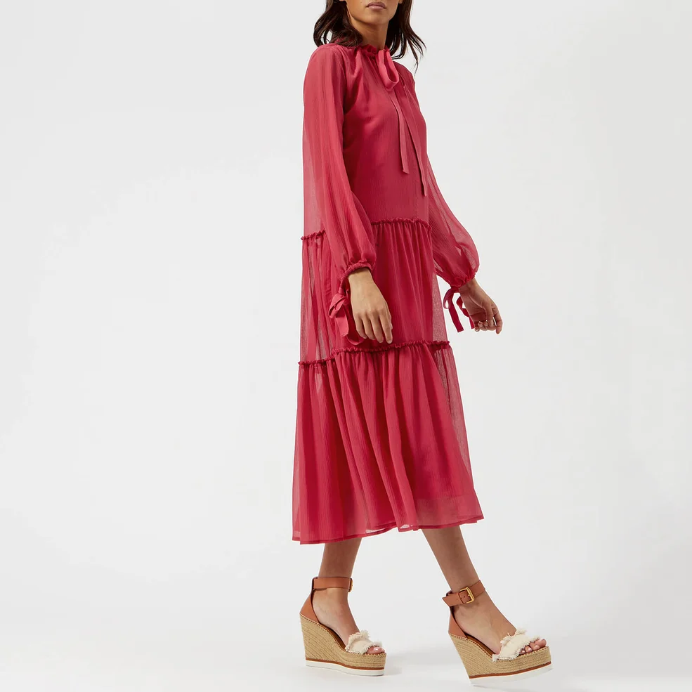 See By Chloé Women's Light Crepon Dress - Raspberry Sorbet Image 1