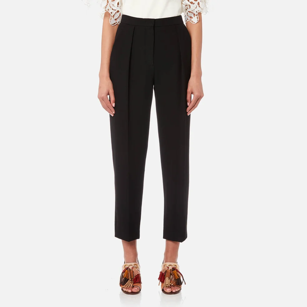 See By Chloé Women's Fluid Drill Trousers - Black Image 1