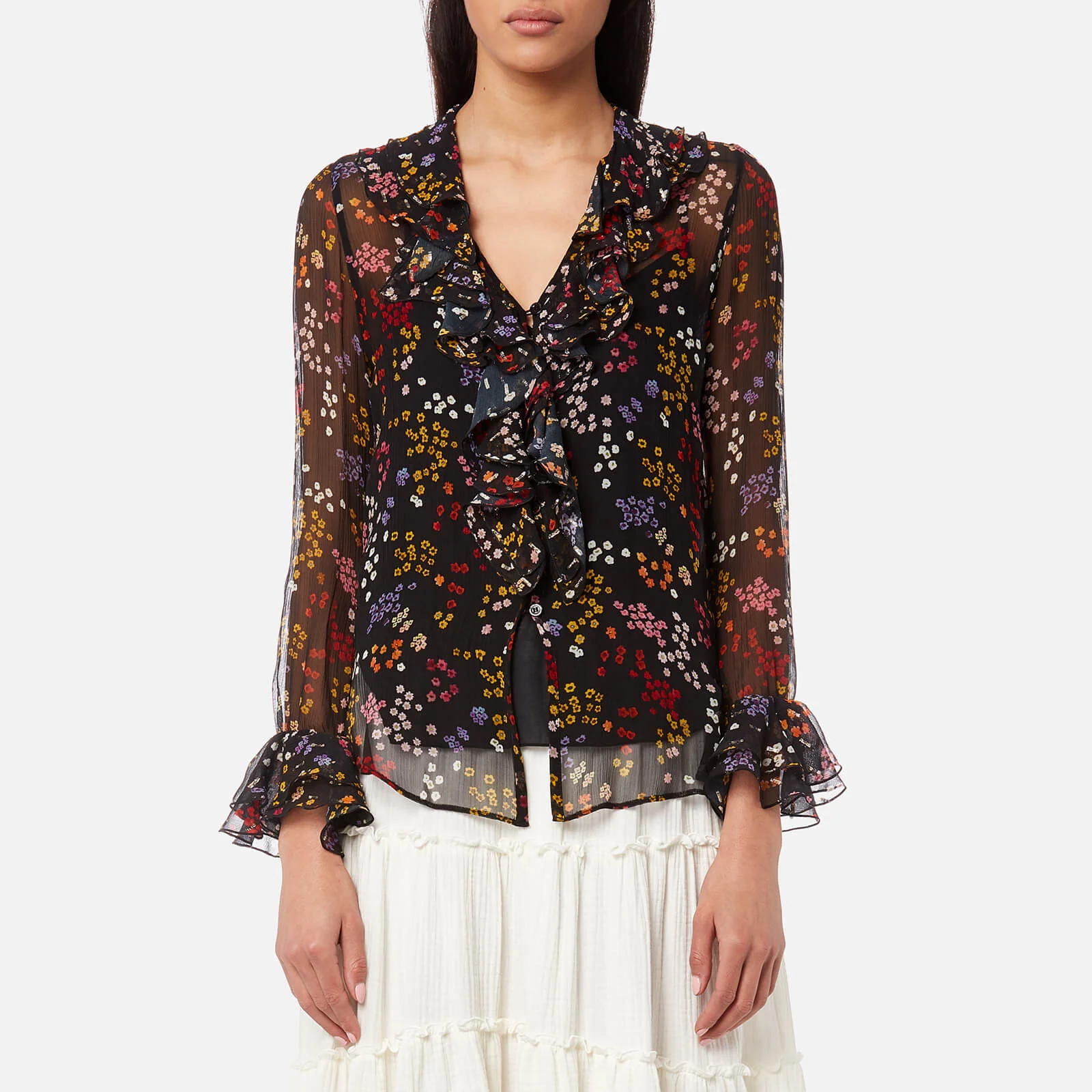 See By Chloé Women's Floral Nights Blouse - Black Multi Image 1