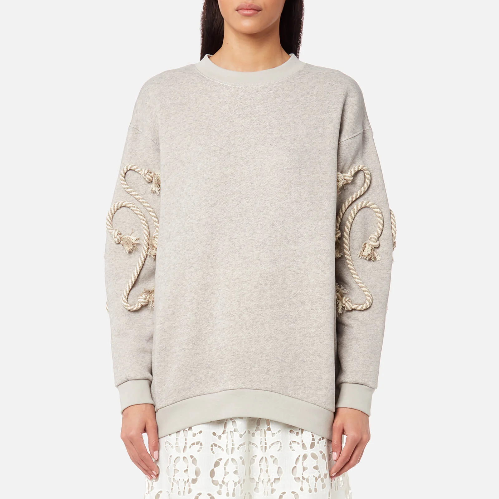 See By Chloé Women's Crafty Fleece Top - Drizzle Grey Image 1