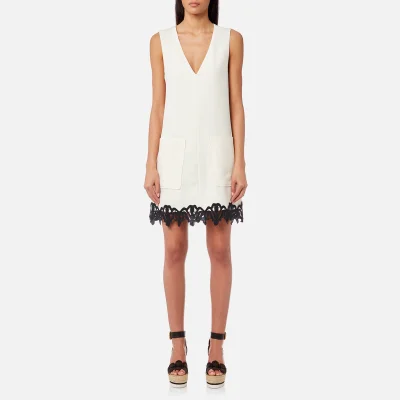 See By Chloé Women's Crepe and Ribbon Sleeveless Dress - Snow White