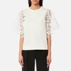 See By Chloé Women's Jersey and Lace Top - Snow White - Image 1