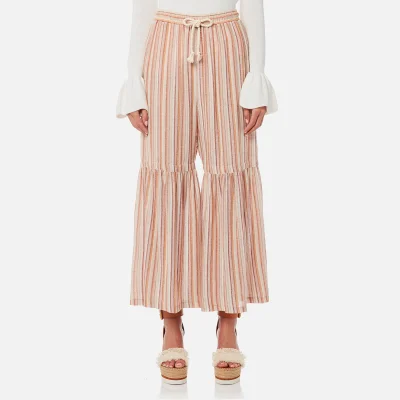 See By Chloé Women's Stripe Wool Gauze Trousers - Multi