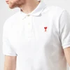 AMI Men's Heart Logo Polo Shirt - White - Image 1