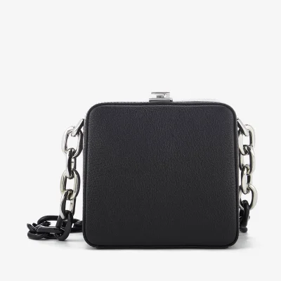 The Volon Women's Cube Chain Bag - Black