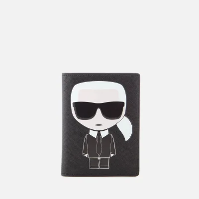 Karl Lagerfeld Women's K/Ikonik Passport Holder - Black