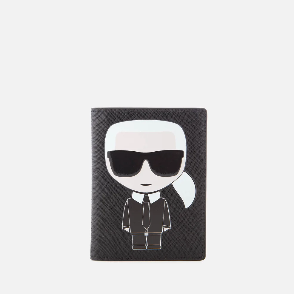 Karl Lagerfeld Women's K/Ikonik Passport Holder - Black Image 1