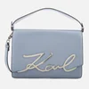 Karl Lagerfeld Women's K/Signature Big Shoulder Bag - Mistic Blue - Image 1