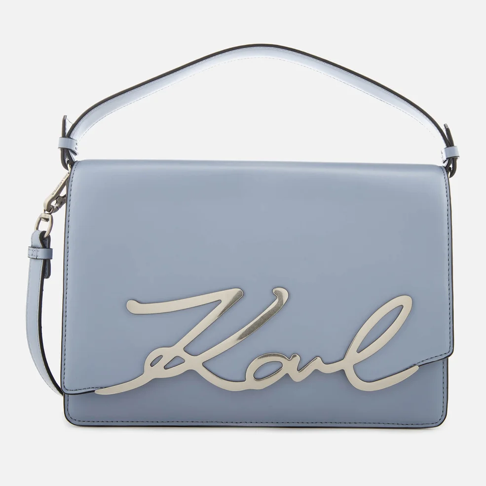 Karl Lagerfeld Women's K/Signature Big Shoulder Bag - Mistic Blue Image 1