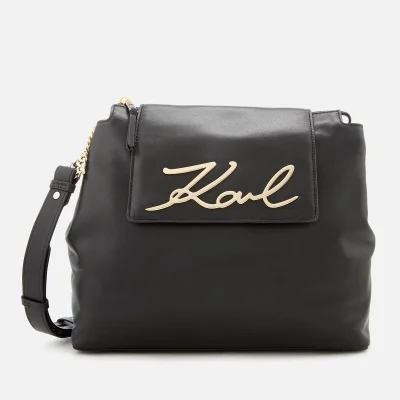Karl Lagerfeld Women's K/Signature Soft Shoulder Bag - Black