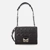 Karl Lagerfeld Women's K/Kuilted Mini Handbag - Black/Gun metal - Image 1