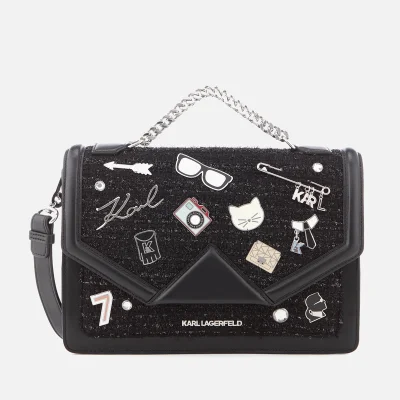 Karl Lagerfeld Women's K/Klassik Pins Shoulder Bag - Black