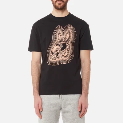 McQ Alexander McQueen Men's Bunny Print Dropped Shoulder T-Shirt - Darkest Black