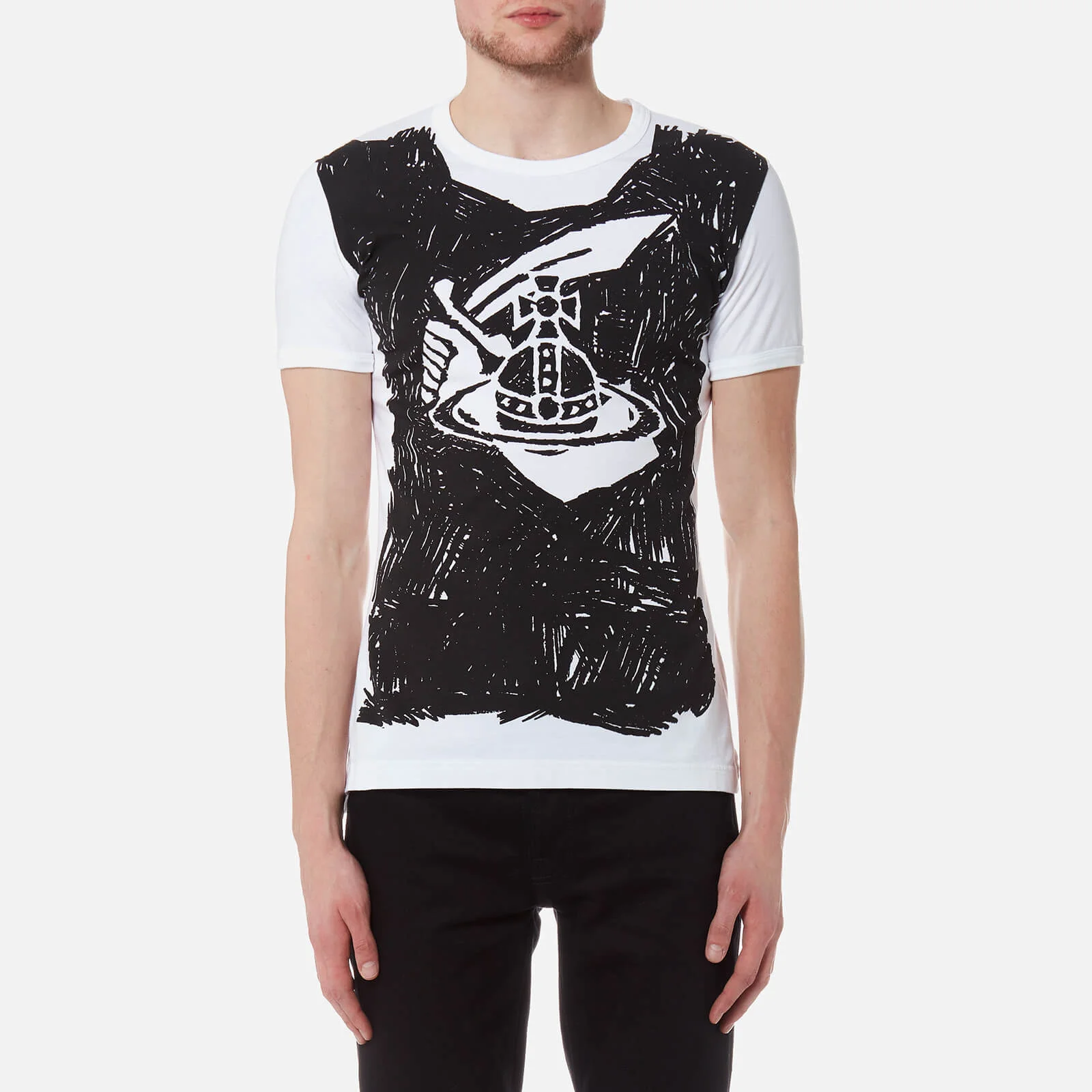 Vivienne Westwood Anglomania Men's Classic Scribble T-Shirt - White Image 1