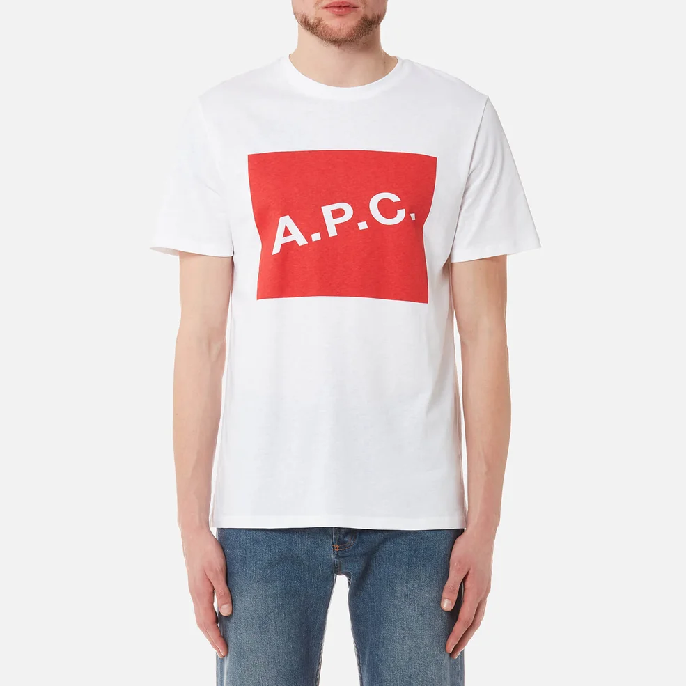A.P.C. Men's Kraft Printed T-Shirt - Rouge Image 1