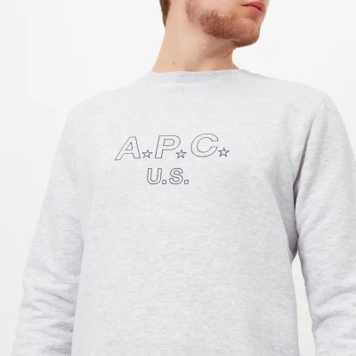 A.P.C. Men's U.S. Star Sweatshirt - Gris Chine