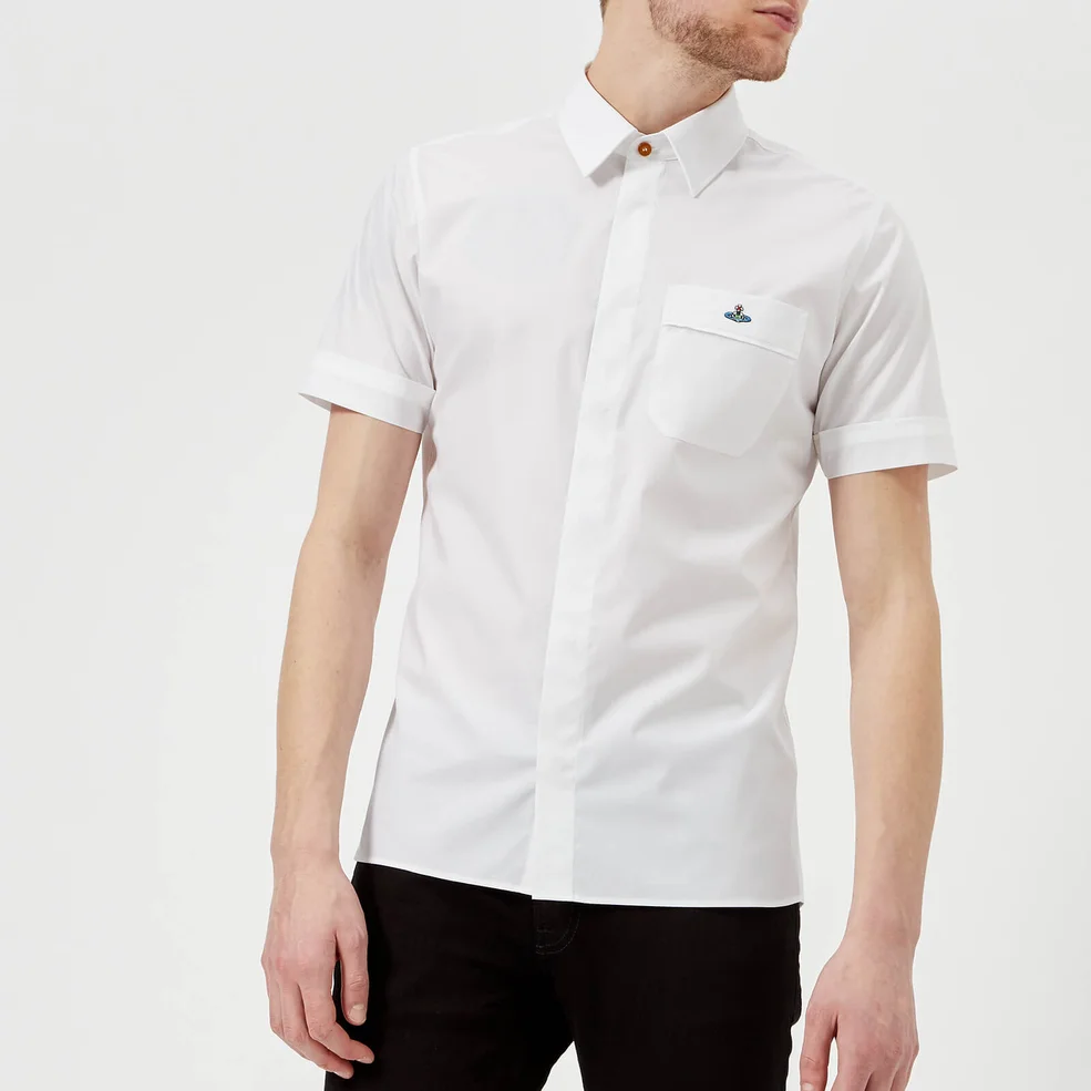Vivienne Westwood Men's Classic Poplin Short Sleeve Shirt - White Image 1