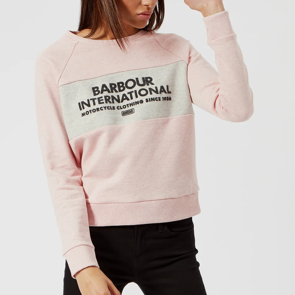 Barbour International Women's Triple Sweatshirt - Pale Pink Marl Image 1