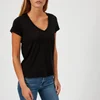 J Brand Women's Janis V Neck T-Shirt - Black - Image 1