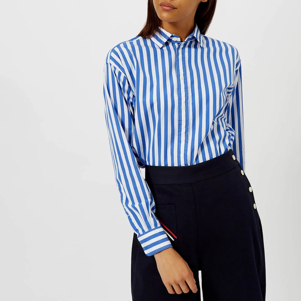 Polo Ralph Lauren Women's Ramsey Stripe Shirt - Blue/White Image 1