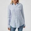 Polo Ralph Lauren Women's Logo Striped Linen Shirt - Blue/White - Image 1