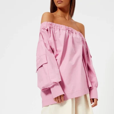 MSGM Women's Off-the-Shoulder Oversized Top - Pink
