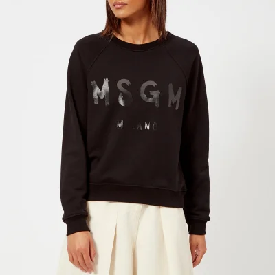 MSGM Women's Graffiti Logo Sweatshirt - Black