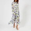 MSGM Women's Maxi Frill Dress - Lilac/White - Image 1