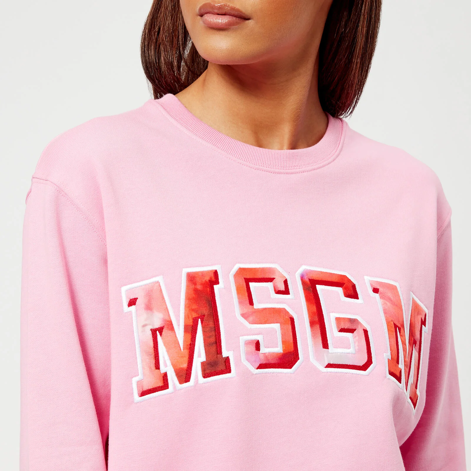 MSGM Women's Logo Sweatshirt - Pink Image 1