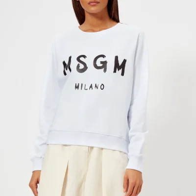 MSGM Women's Graffiti Logo Sweatshirt - White