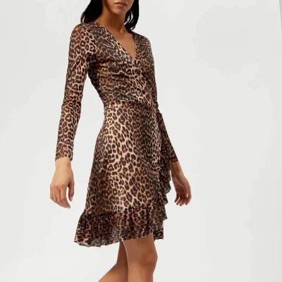 Ganni Women's Tilden Mesh Dress - Leopard
