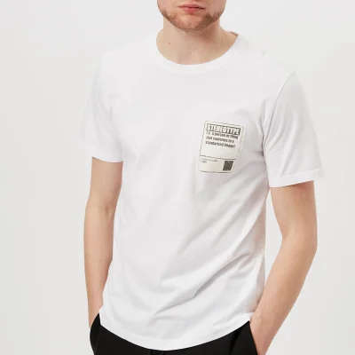 Maison Margiela Men's Garment Dyed Stereotype Patch T-Shirt - White