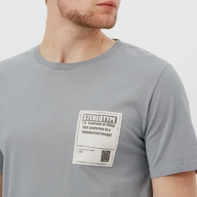 Maison Margiela Men's Garment Dyed Stereotype Patch T-Shirt - Shark