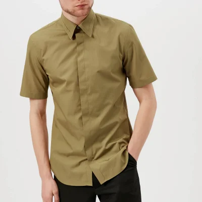 Maison Margiela Men's Fine Poplin Short Sleeve Shirt - Khaki