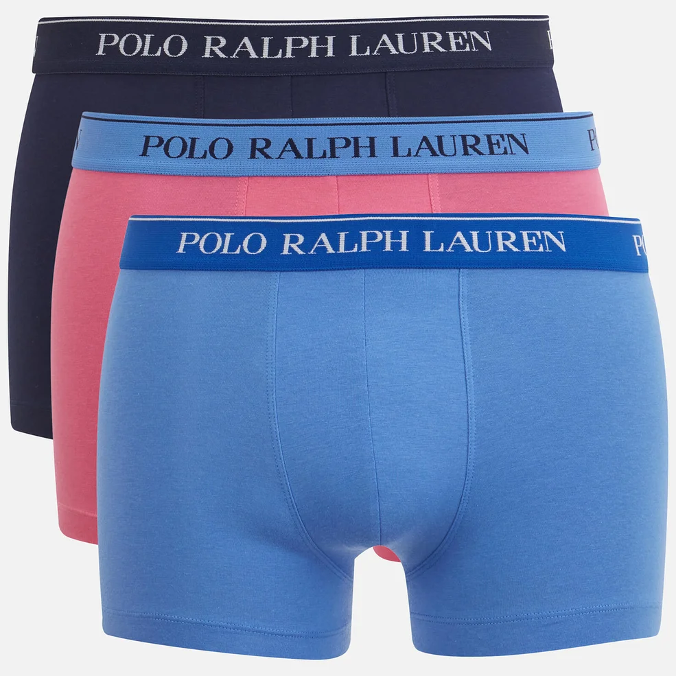 Polo Ralph Lauren Men's Classic 3 Pack Trunk Boxer Shorts - Navy/Pink/Blue Image 1