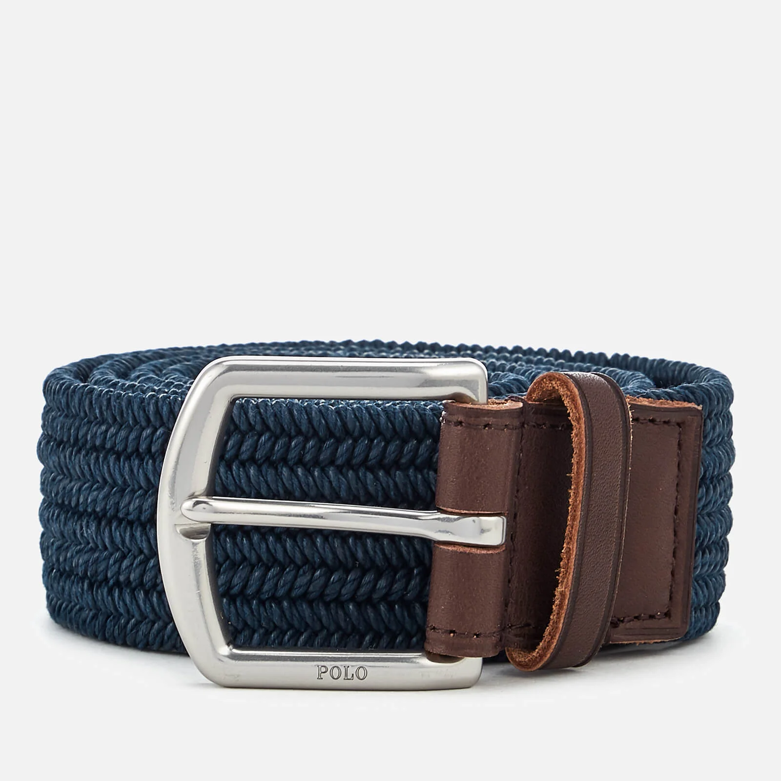 Polo Ralph Lauren Men's Braided Fabric Stretch Belt - Navy Image 1