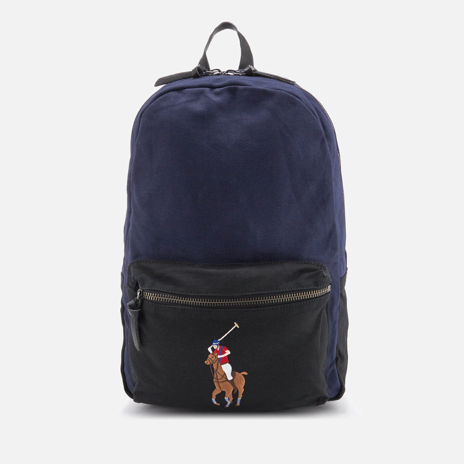 Polo Ralph Lauren Men's Medium Canvas Backpack - Navy/Black Image 1