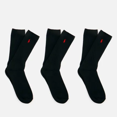 Polo Ralph Lauren Men's Classic 3 Pack Socks - Black
