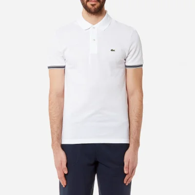 Lacoste Men's Sleeve Tip Polo Shirt - Blanc