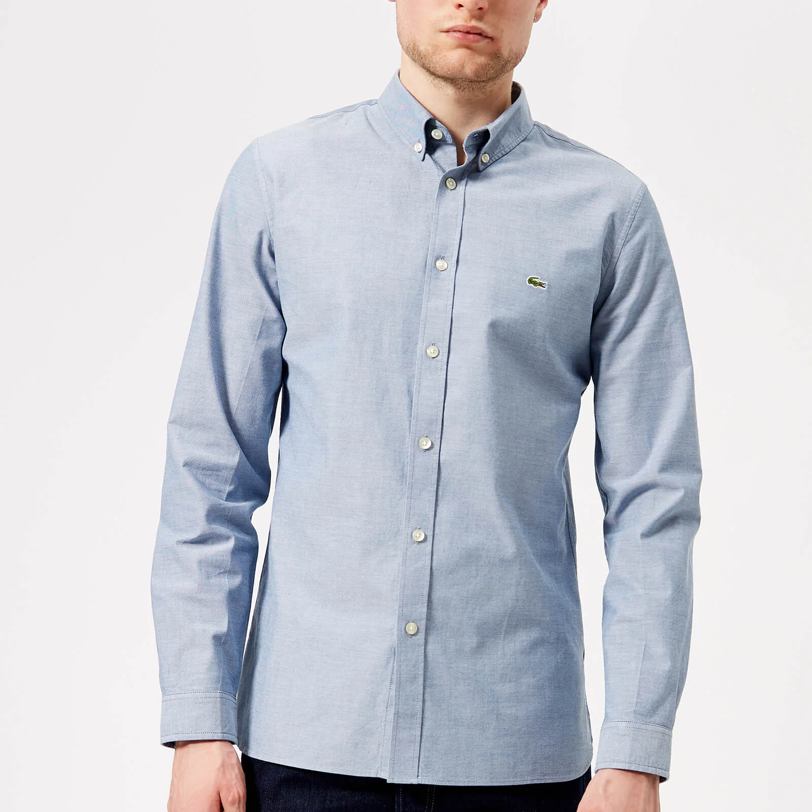 Lacoste Men's Long Sleeved Casual Shirt - Marino Image 1