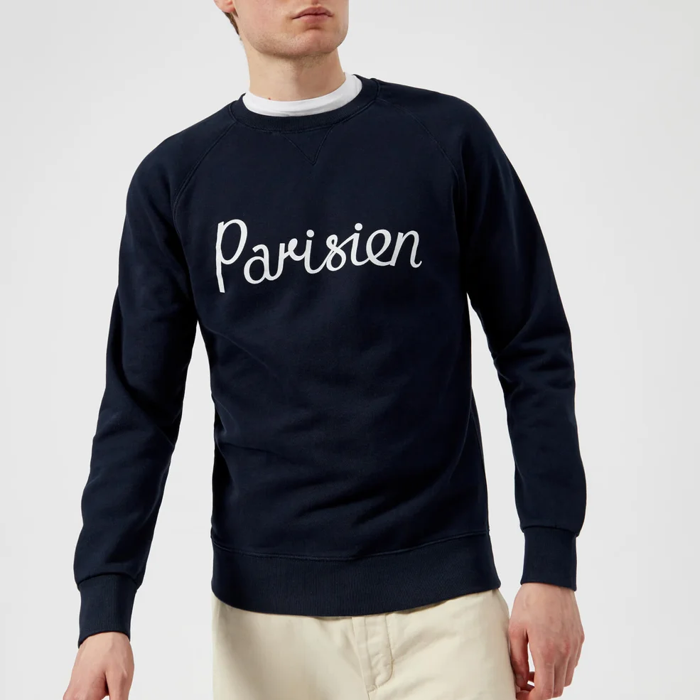 Maison Kitsuné Men's Parisien Sweatshirt - Navy Image 1