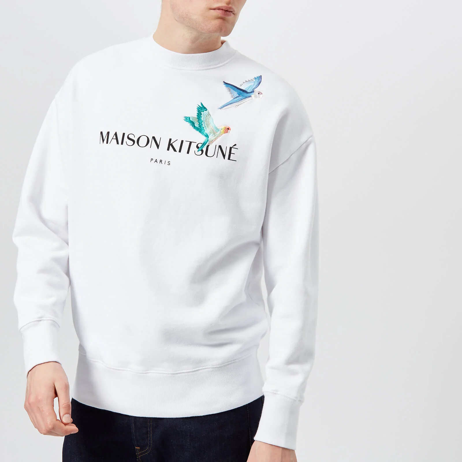 Maison Kitsuné Men's Lovebirds Sweatshirt - White Image 1