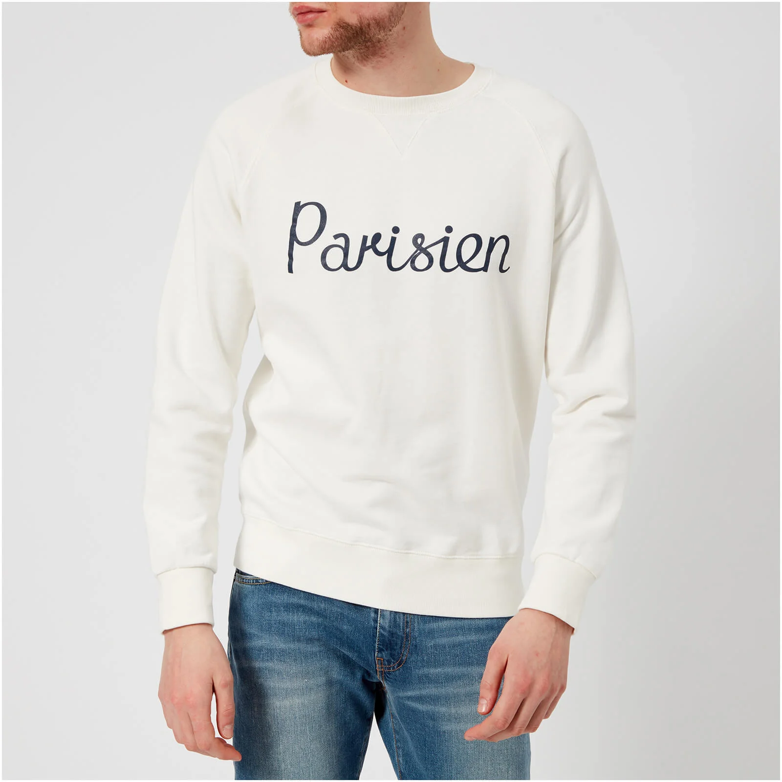 Maison Kitsuné Men's Parisien Sweatshirt - Latte Image 1