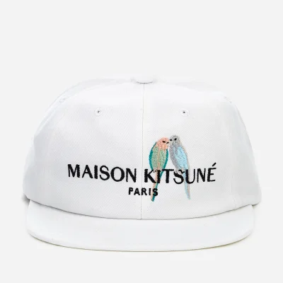 Maison Kitsuné Men's Love Birds Baseball Cap - White
