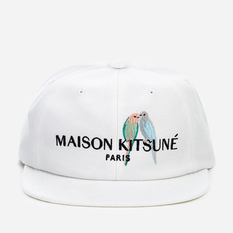 Maison Kitsuné Men's Love Birds Baseball Cap - White Image 1
